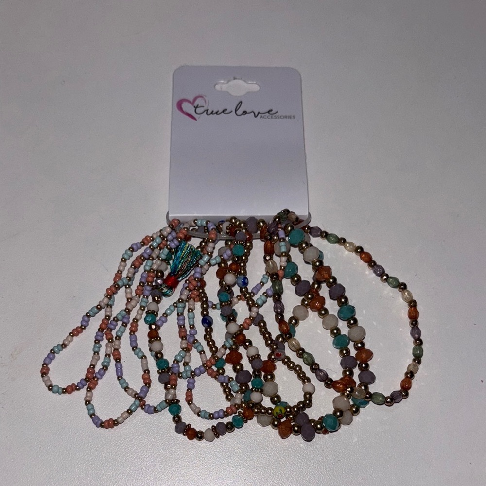 Colorful Beaded Bracelets Set